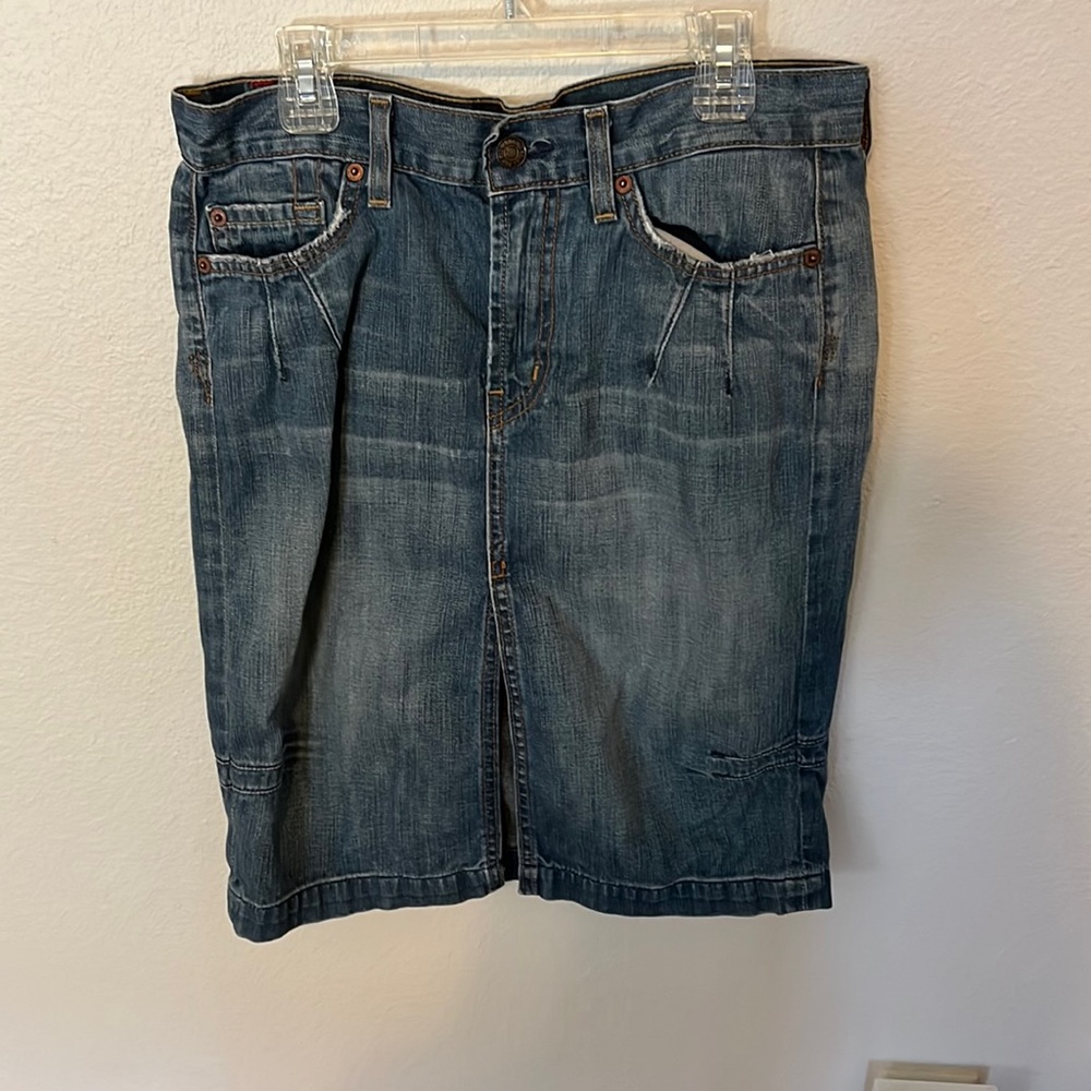 7 jeans knee length skirt